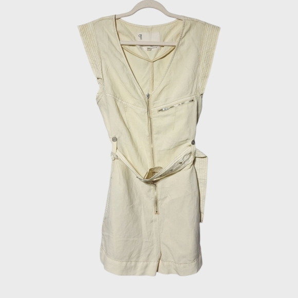 NWOT Anthropologie Pilcro Belted V-Neck Romper - Picture 5 of 8